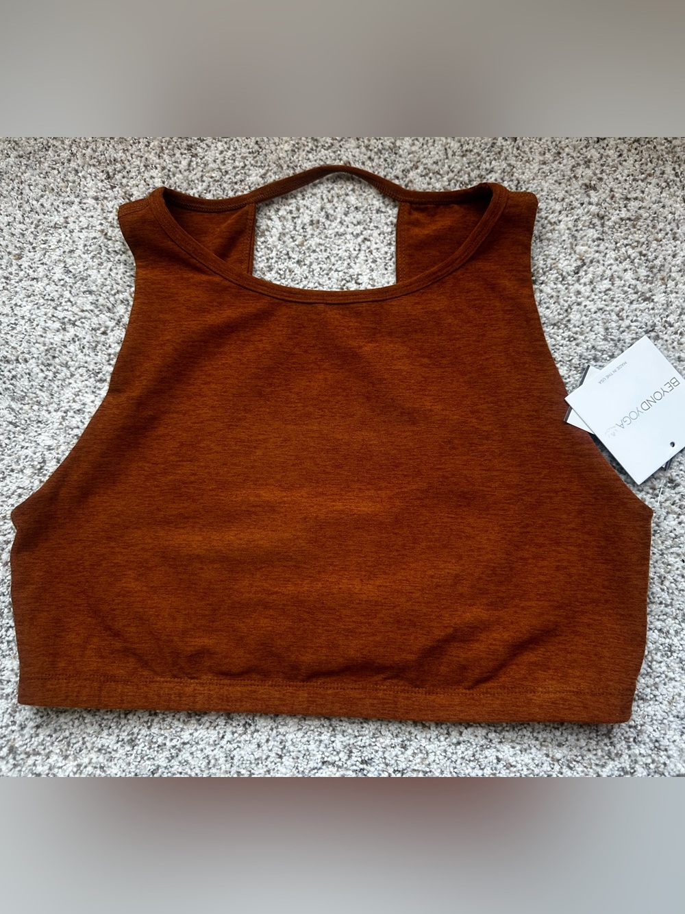 Beyond Yoga Rust Orange Spacedye Cropped Tank Top - XL - NWT